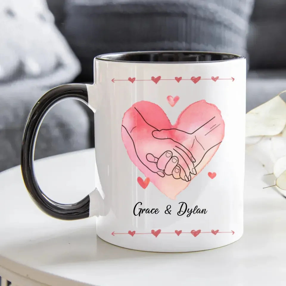 I Met You, I Liked You, I Love You, Water Color Style - Personalized Gifts For Couples - Mug