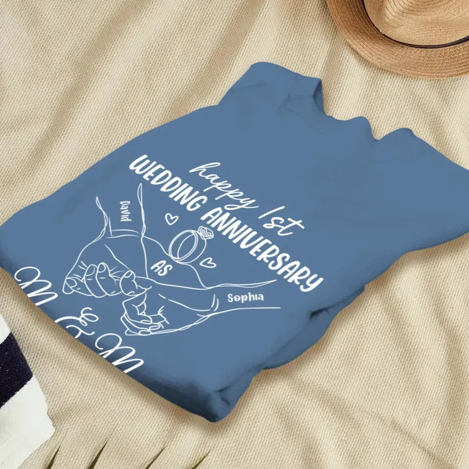 Wishing A Beautiful And Happy Wedding Anniversary - Personalized Gifts For Couples - Unisex Sweater