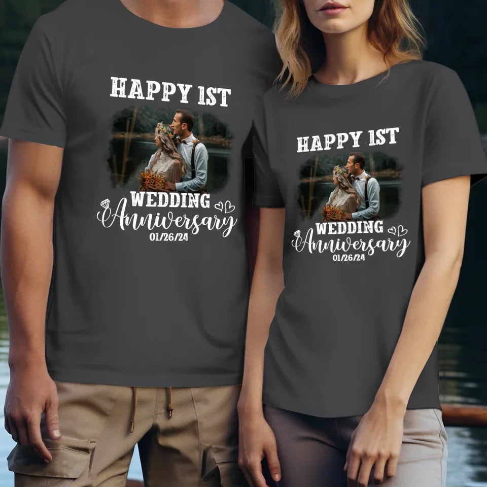 Happy Wedding Anniversary: Love That Grows Stronger - Personalized Gifts For Couples - Unisex T-Shirt