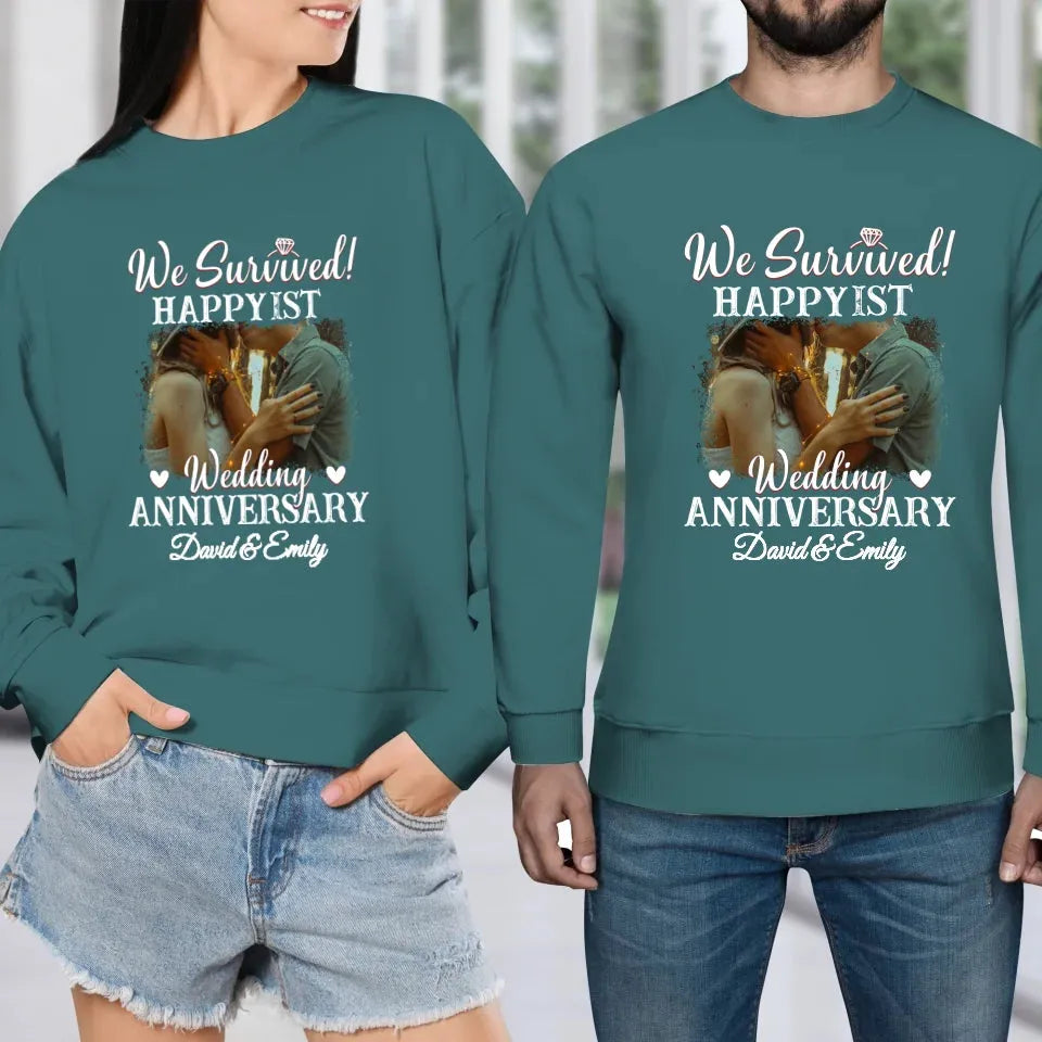 Happy Wedding Anniversary: Forever And Always Yours  - Personalized Gifts For Couples - Unisex Sweater