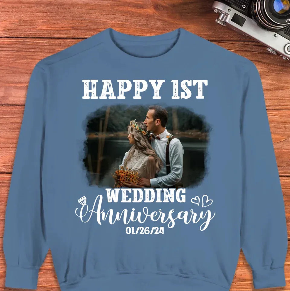 Happy Wedding Anniversary: Love That Grows Stronger - Personalized Gifts For Couples - Unisex Sweater