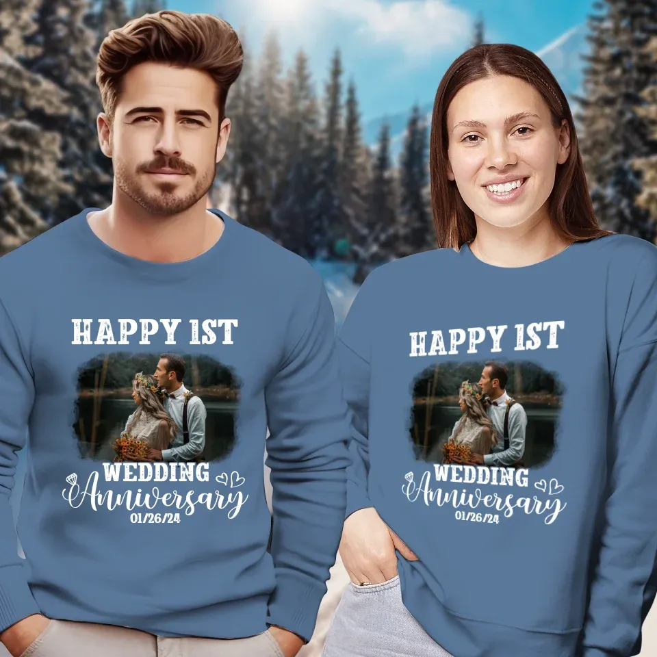 Happy Wedding Anniversary: Love That Grows Stronger - Personalized Gifts For Couples - Unisex Sweater