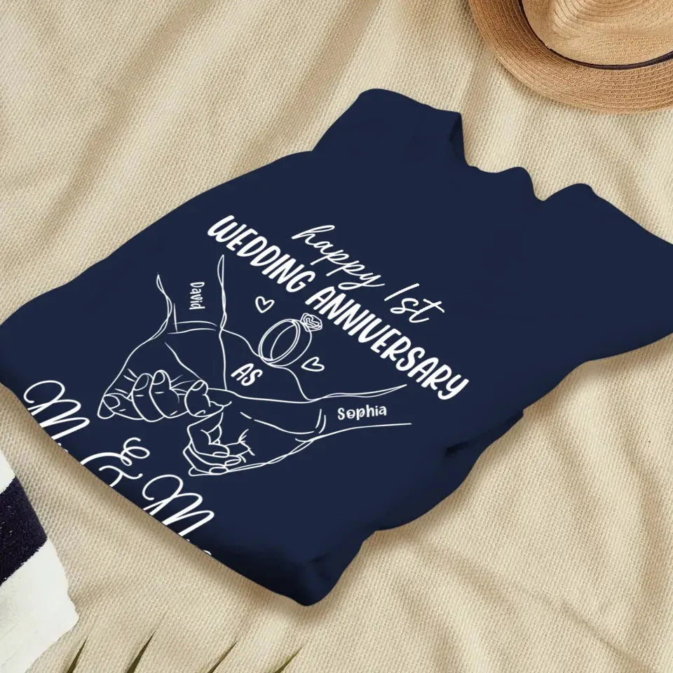 Wishing A Beautiful And Happy Wedding Anniversary - Personalized Gifts For Couples - Unisex Sweater