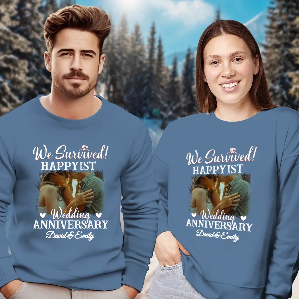 Happy Wedding Anniversary: Forever And Always Yours  - Personalized Gifts For Couples - Unisex Sweater