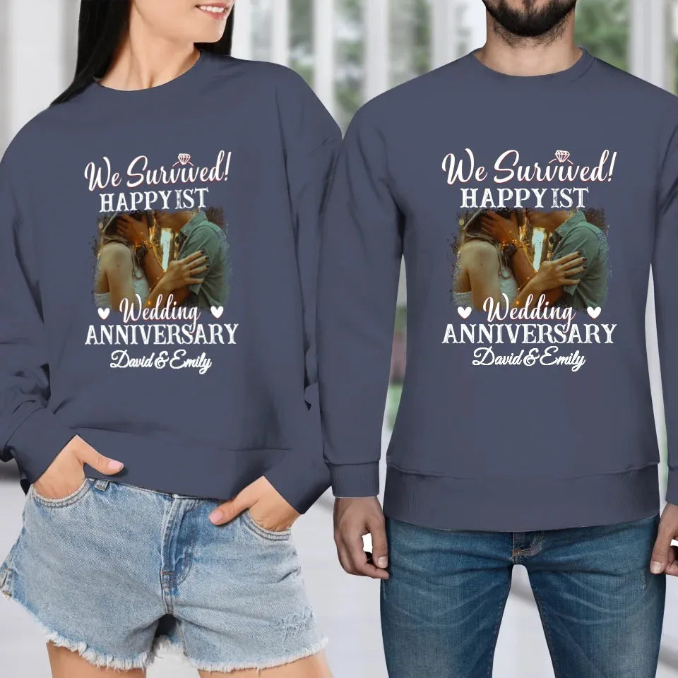 Happy Wedding Anniversary: Forever And Always Yours  - Personalized Gifts For Couples - Unisex Sweater