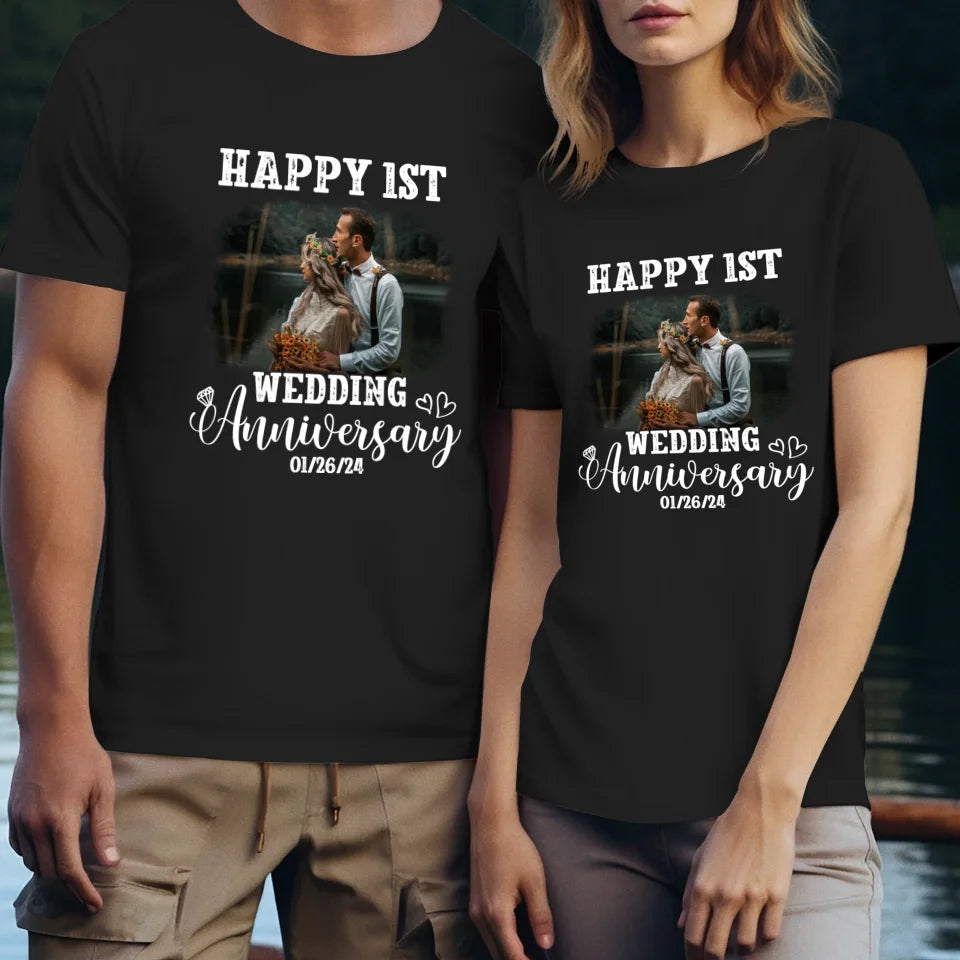 Happy Wedding Anniversary: Love That Grows Stronger - Personalized Gifts For Couples - Unisex T-Shirt