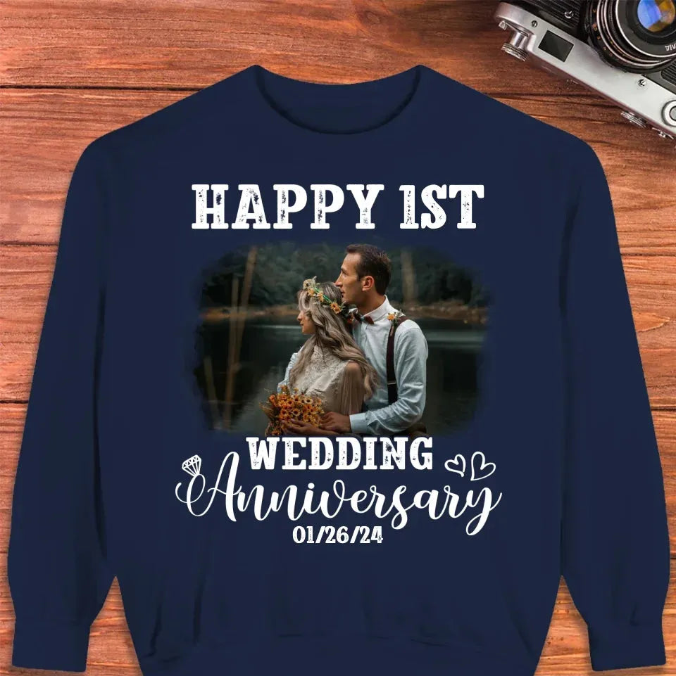 Happy Wedding Anniversary: Love That Grows Stronger - Personalized Gifts For Couples - Unisex Sweater