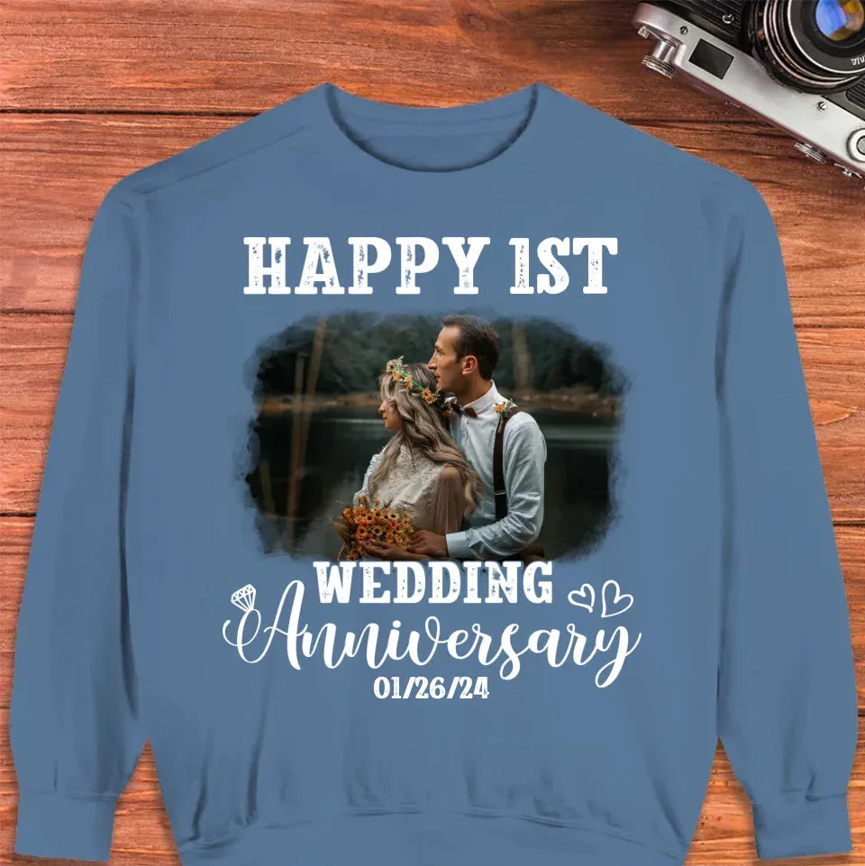 Happy Wedding Anniversary: Love That Grows Stronger - Personalized Gifts For Couples - Unisex Sweater