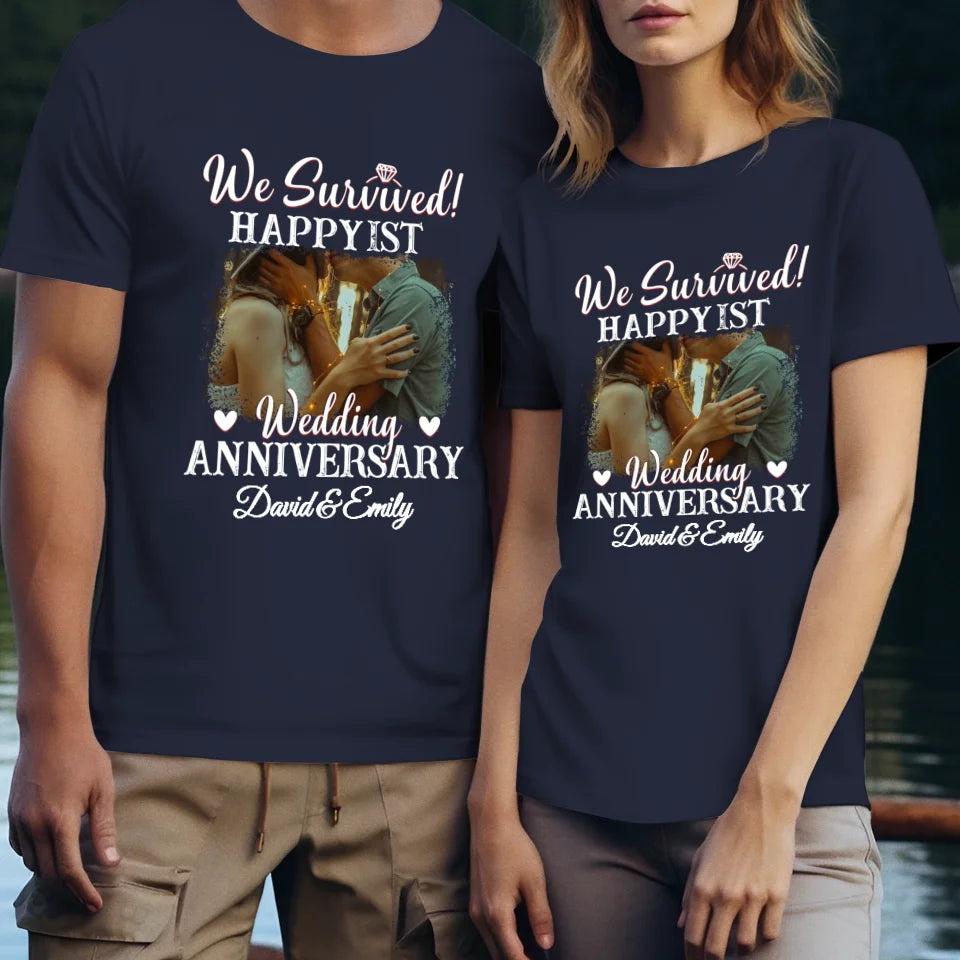 Happy Wedding Anniversary: Forever And Always Yours - Personalized Gifts For Couples - Unisex T-Shirt