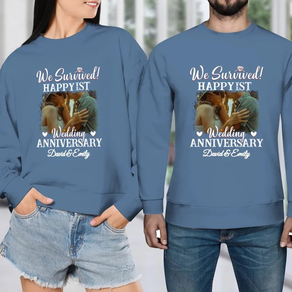 Happy Wedding Anniversary: Forever And Always Yours  - Personalized Gifts For Couples - Unisex Sweater