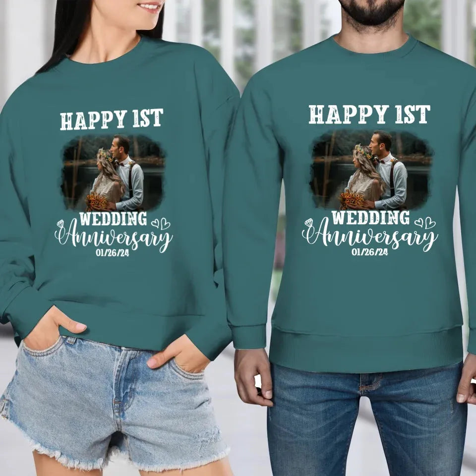 Happy Wedding Anniversary: Love That Grows Stronger - Personalized Gifts For Couples - Unisex Sweater