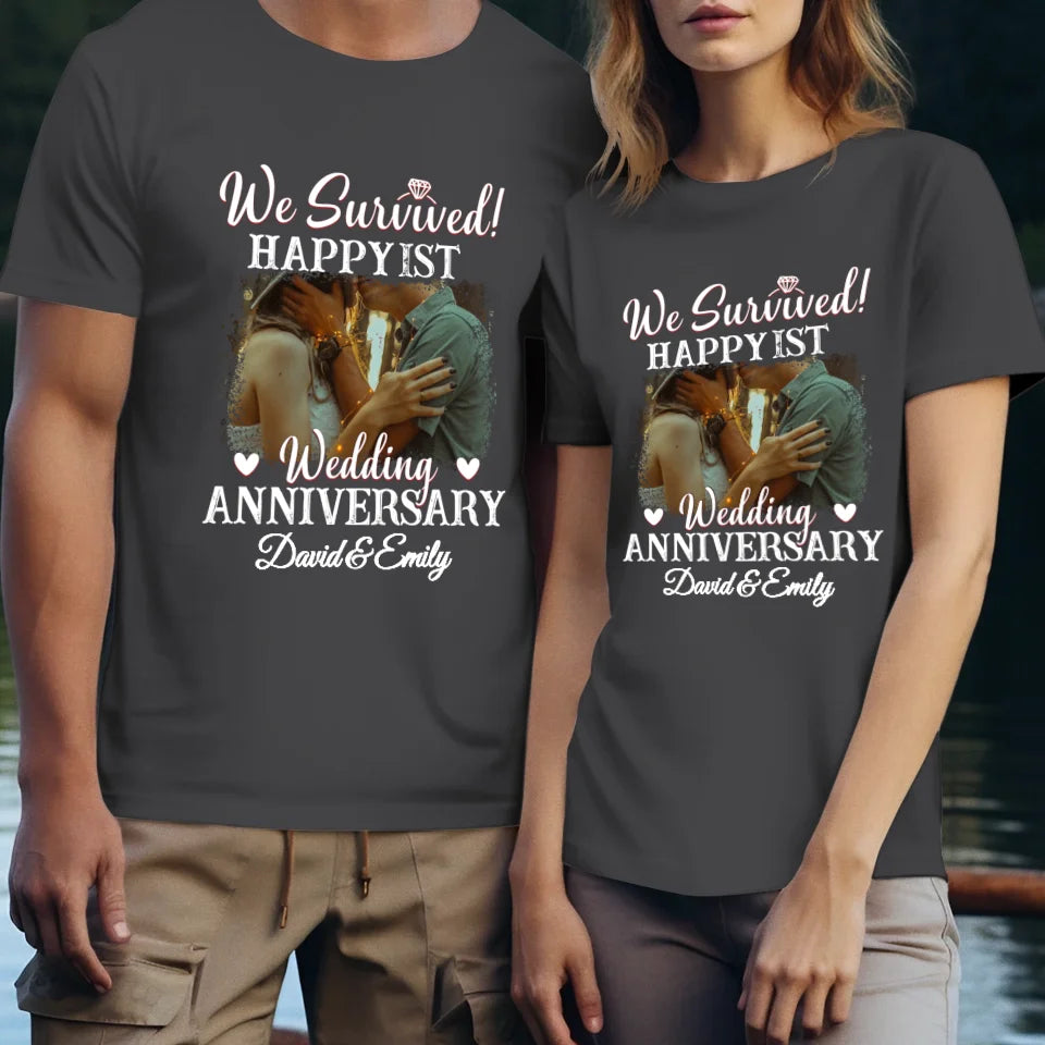 Happy Wedding Anniversary: Forever And Always Yours - Personalized Gifts For Couples - Unisex T-Shirt