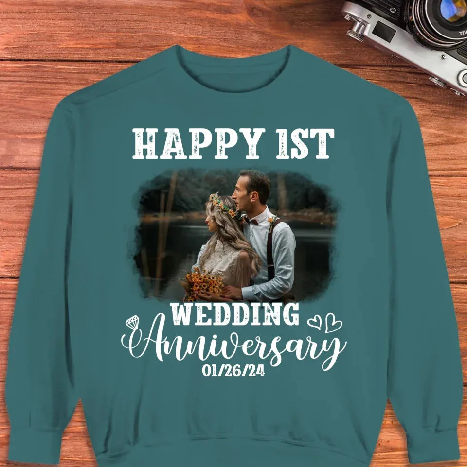 Happy Wedding Anniversary: Love That Grows Stronger - Personalized Gifts For Couples - Unisex Sweater