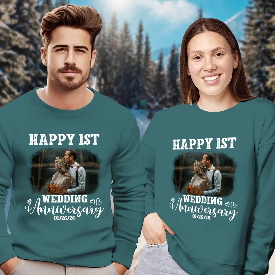 Happy Wedding Anniversary: Love That Grows Stronger - Personalized Gifts For Couples - Unisex Sweater