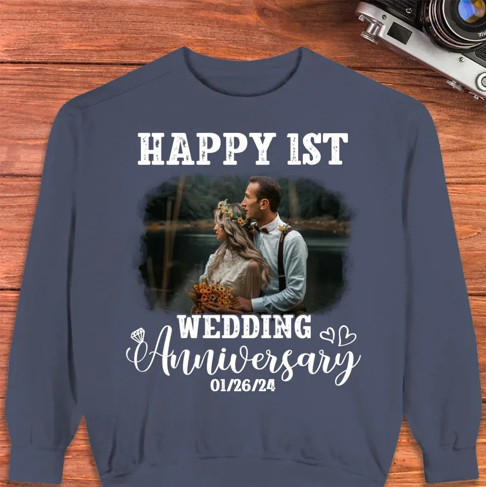 Happy Wedding Anniversary: Love That Grows Stronger - Personalized Gifts For Couples - Unisex Sweater