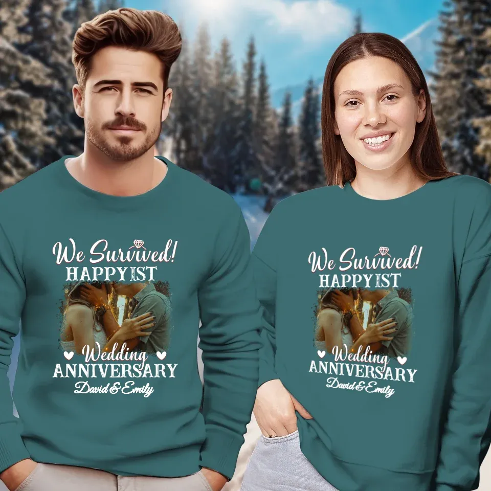 Happy Wedding Anniversary: Forever And Always Yours  - Personalized Gifts For Couples - Unisex Sweater