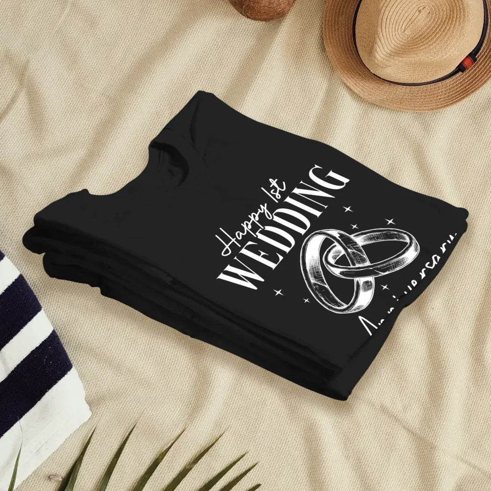 Happy Wedding Anniversary Paper - Personalized Gifts For Couples - Unisex T-Shirt