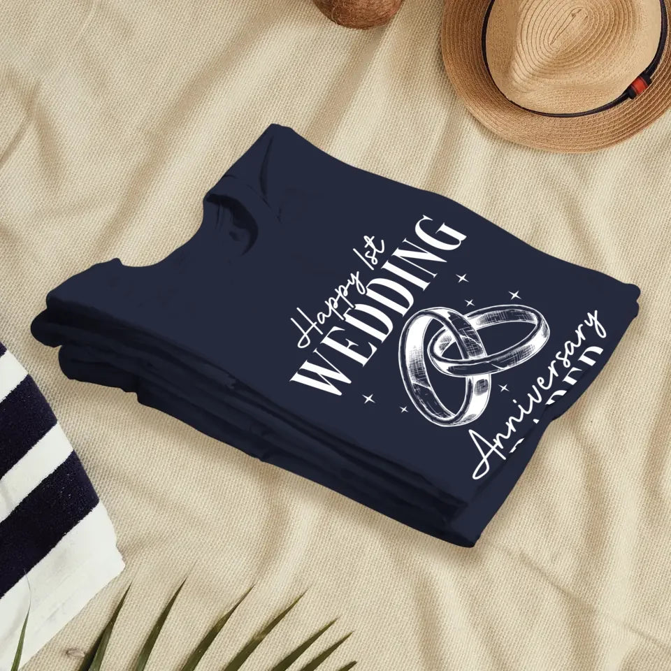 Happy Wedding Anniversary Paper - Personalized Gifts For Couples - Unisex T-Shirt