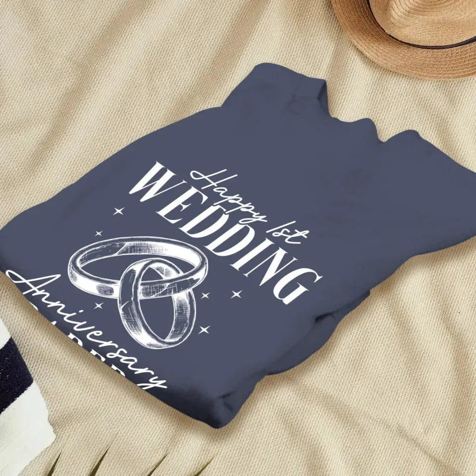 Happy Wedding Anniversary Paper - Personalized Gifts For Couples - Unisex Sweater