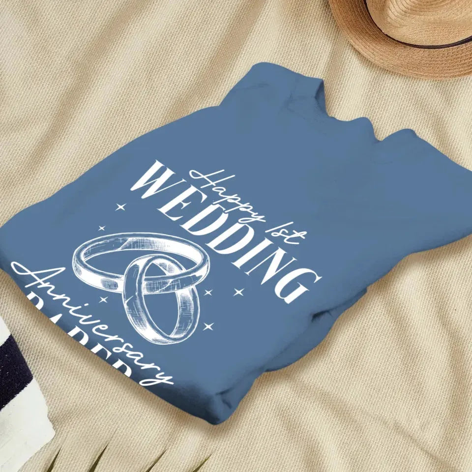 Happy Wedding Anniversary Paper - Personalized Gifts For Couples - Unisex Sweater