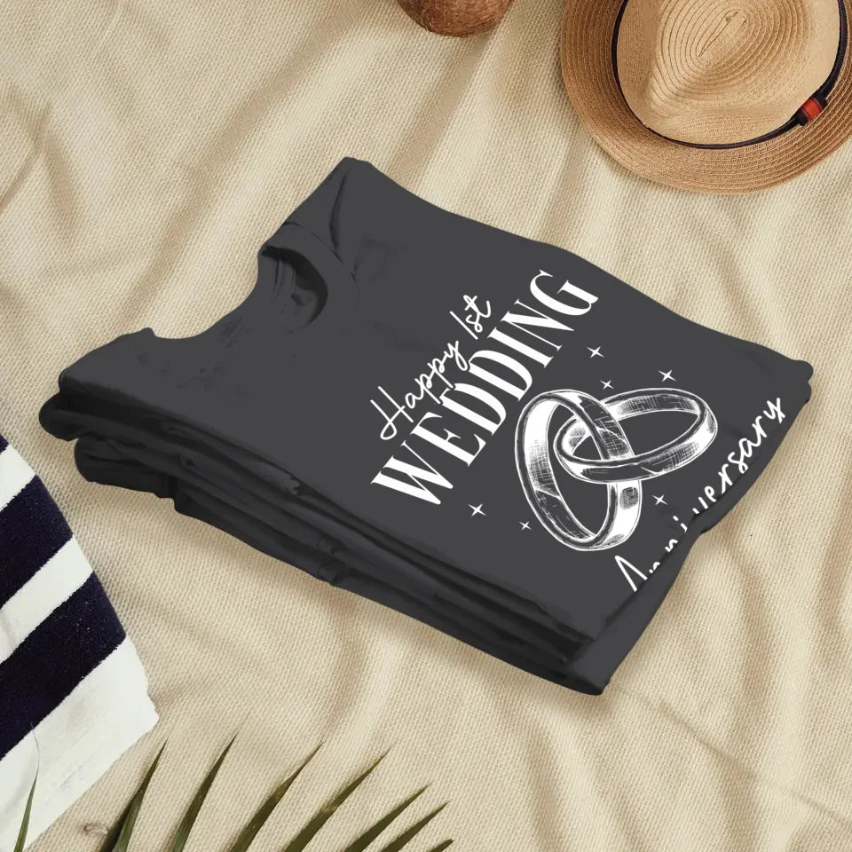 Happy Wedding Anniversary Paper - Personalized Gifts For Couples - Unisex T-Shirt