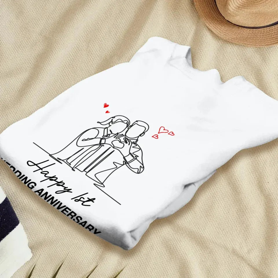 Timeless Love: Wedding Anniversary Special - Personalized Gifts For Couples - Unisex Sweater