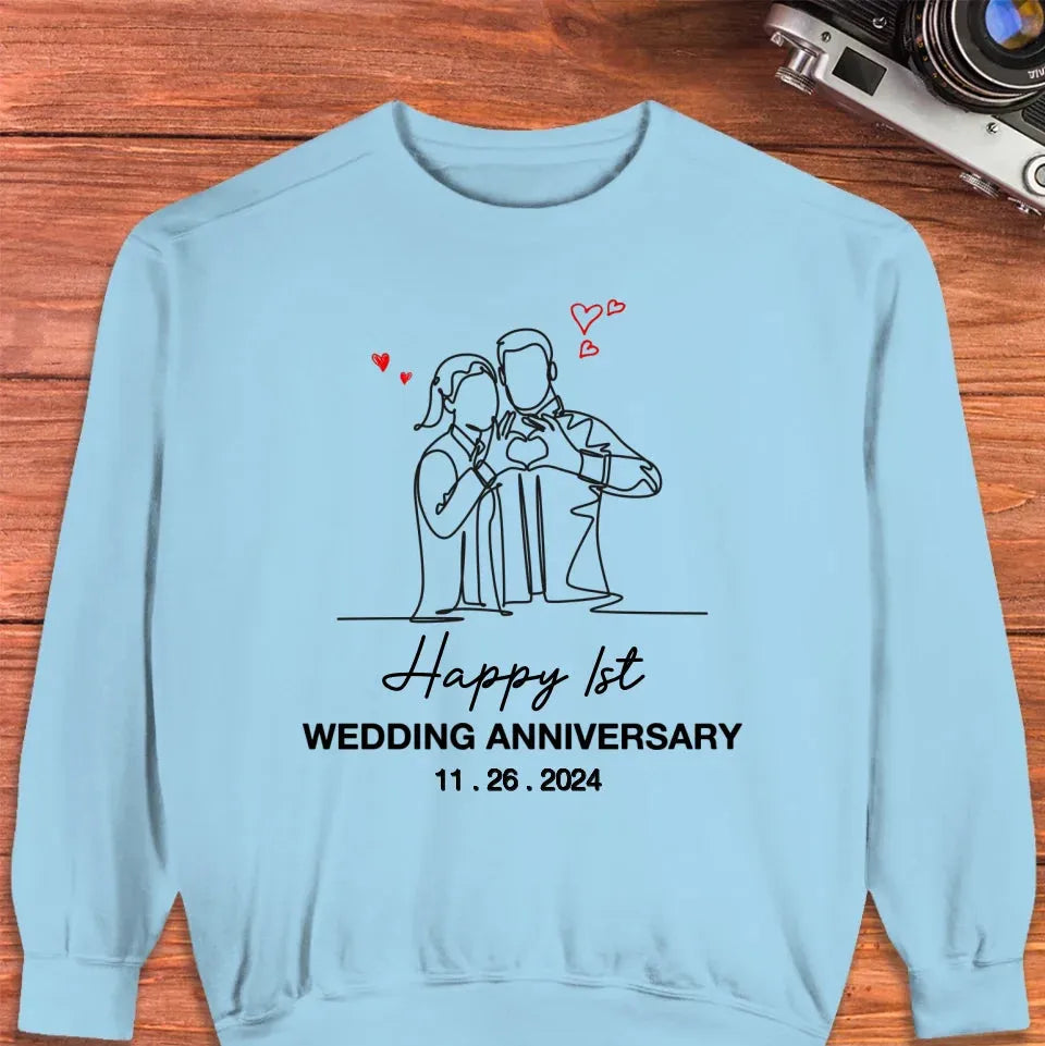 Timeless Love: Wedding Anniversary Special - Personalized Gifts For Couples - Unisex Sweater