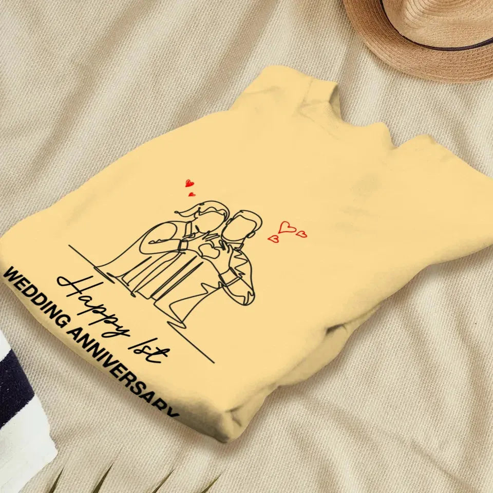 Timeless Love: Wedding Anniversary Special - Personalized Gifts For Couples - Unisex Sweater