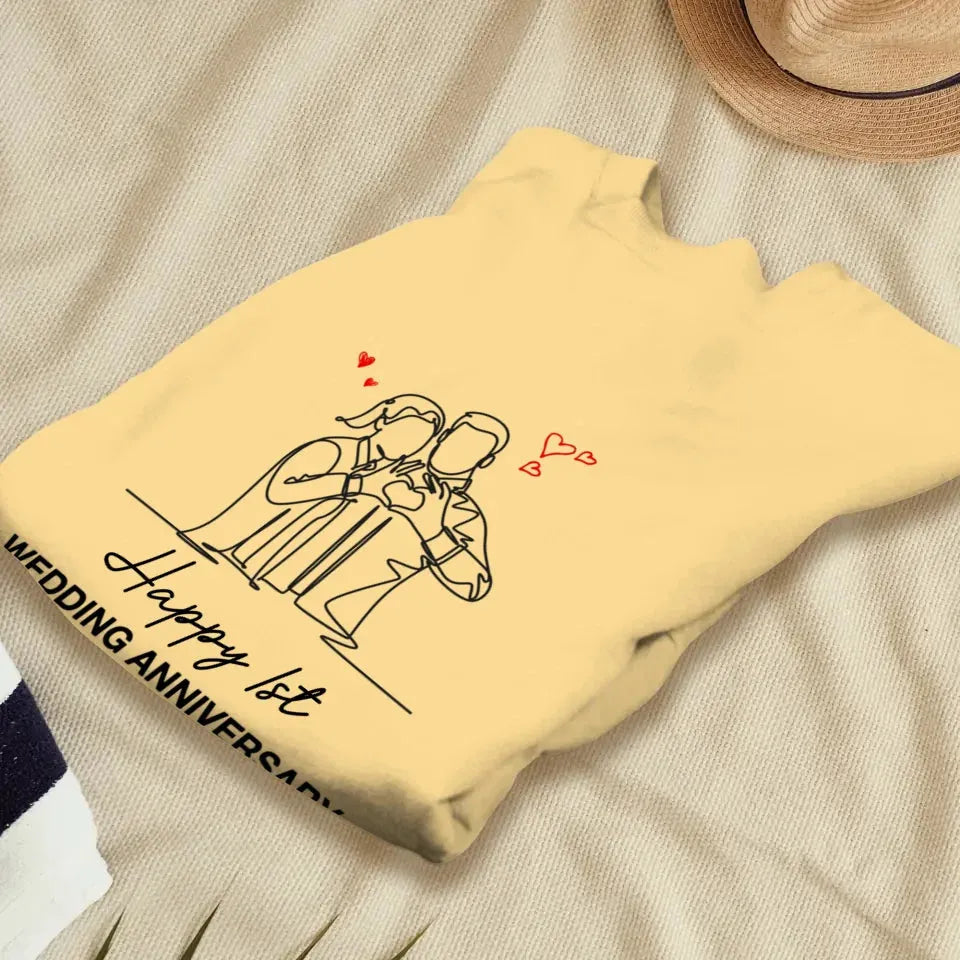 Timeless Love: Wedding Anniversary Special - Personalized Gifts For Couples - Unisex Sweater