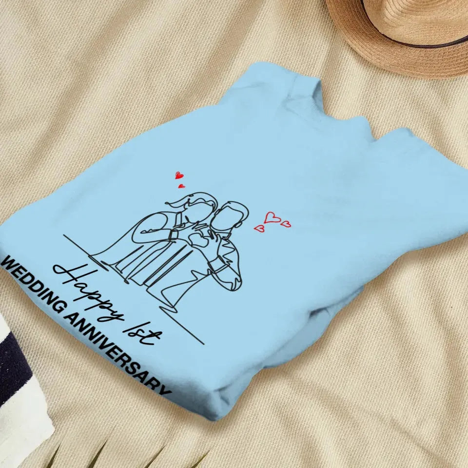 Timeless Love: Wedding Anniversary Special - Personalized Gifts For Couples - Unisex Sweater