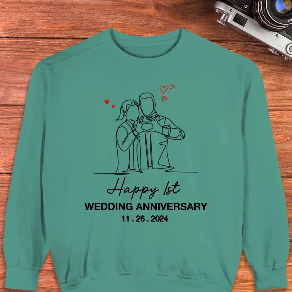 Timeless Love: Wedding Anniversary Special - Personalized Gifts For Couples - Unisex Sweater