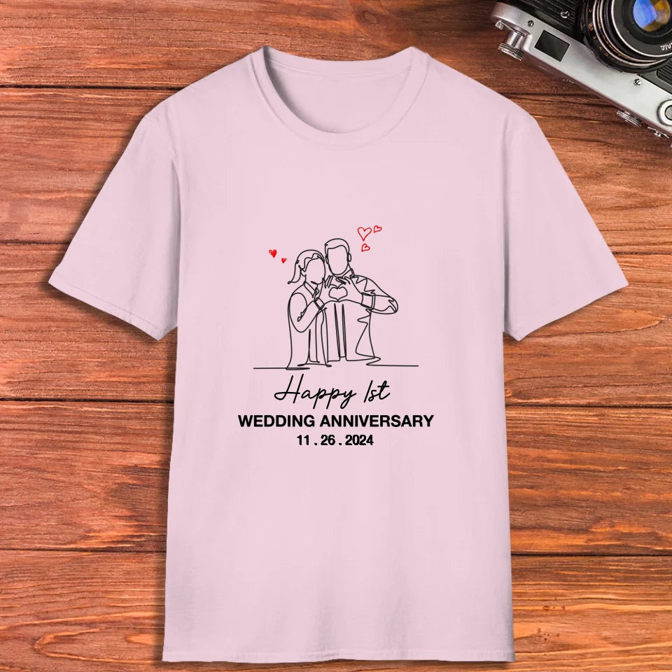 Timeless Love: Wedding Anniversary Special - Personalized Gifts For Couples - Unisex T-Shirt