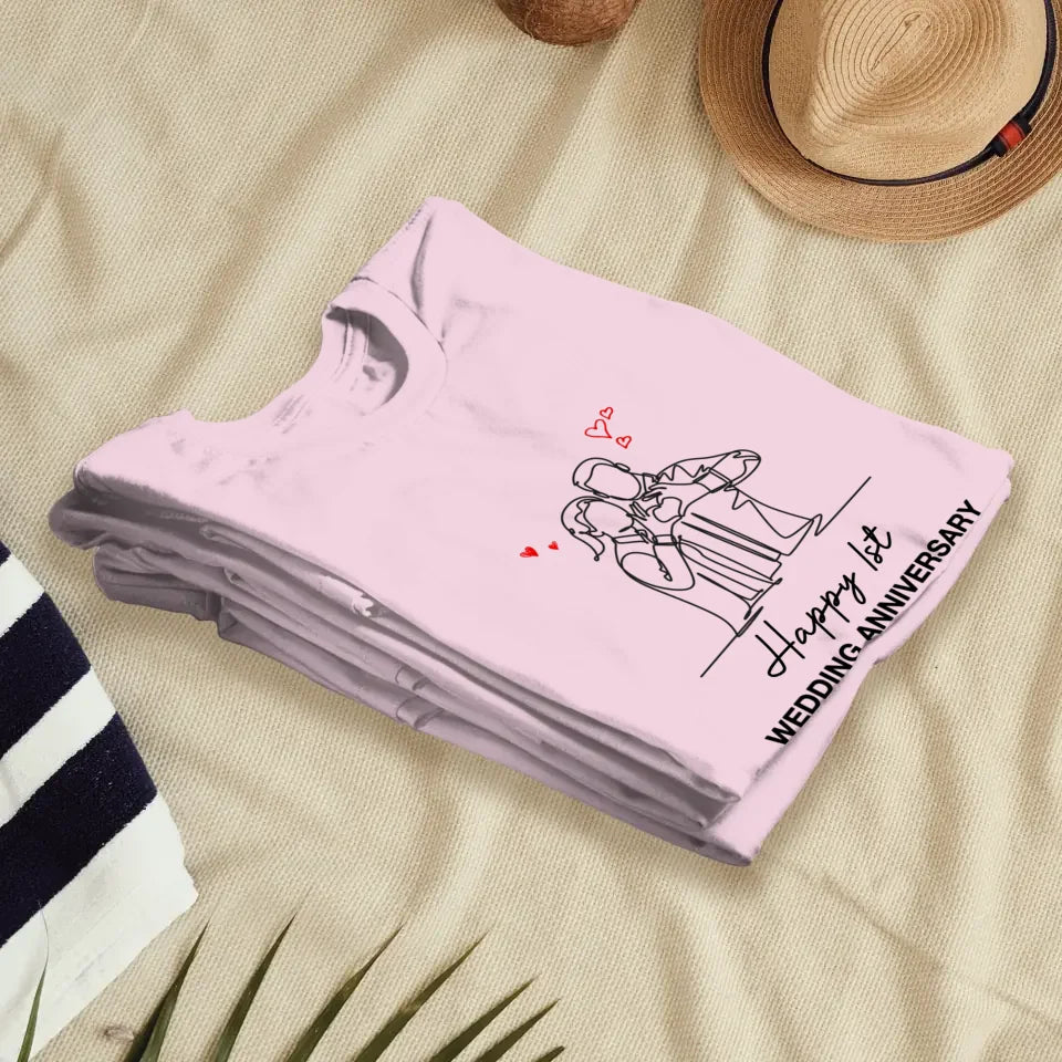 Timeless Love: Wedding Anniversary Special - Personalized Gifts For Couples - Unisex T-Shirt