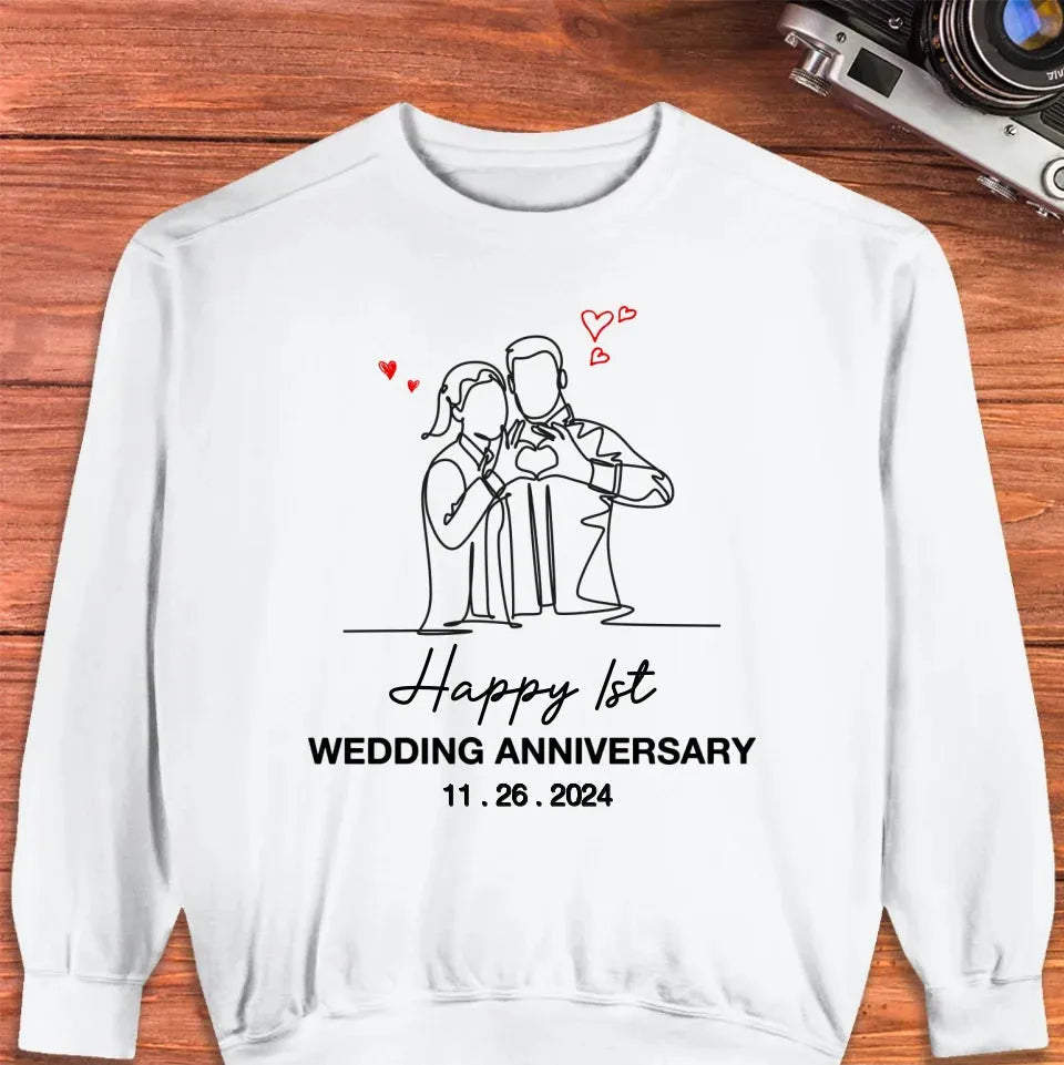 Timeless Love: Wedding Anniversary Special - Personalized Gifts For Couples - Unisex Sweater