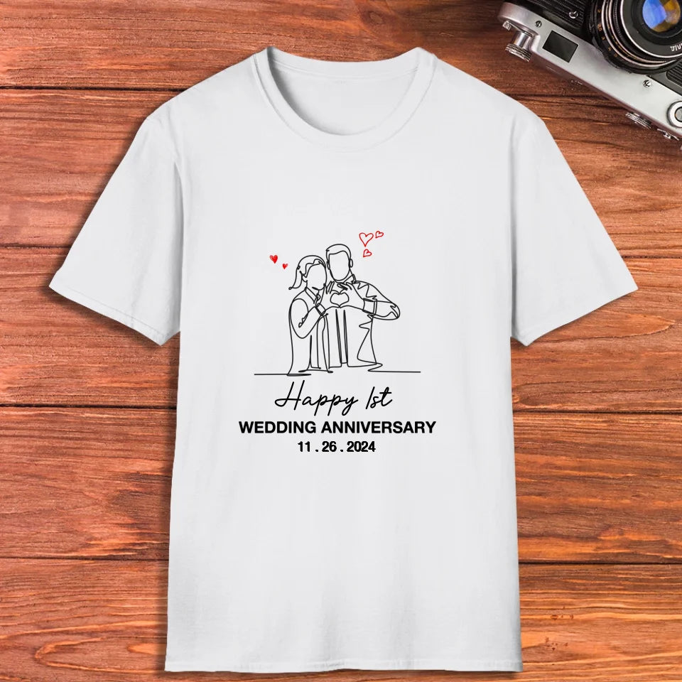 Timeless Love: Wedding Anniversary Special - Personalized Gifts For Couples - Unisex T-Shirt