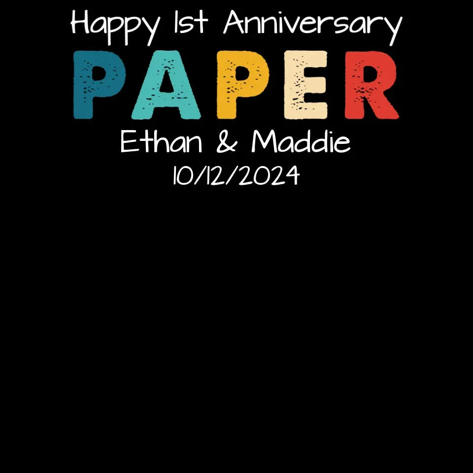 Happy Anniversary Paper: Our Special Story - Personalized Gifts For Couples - Unisex T-Shirt