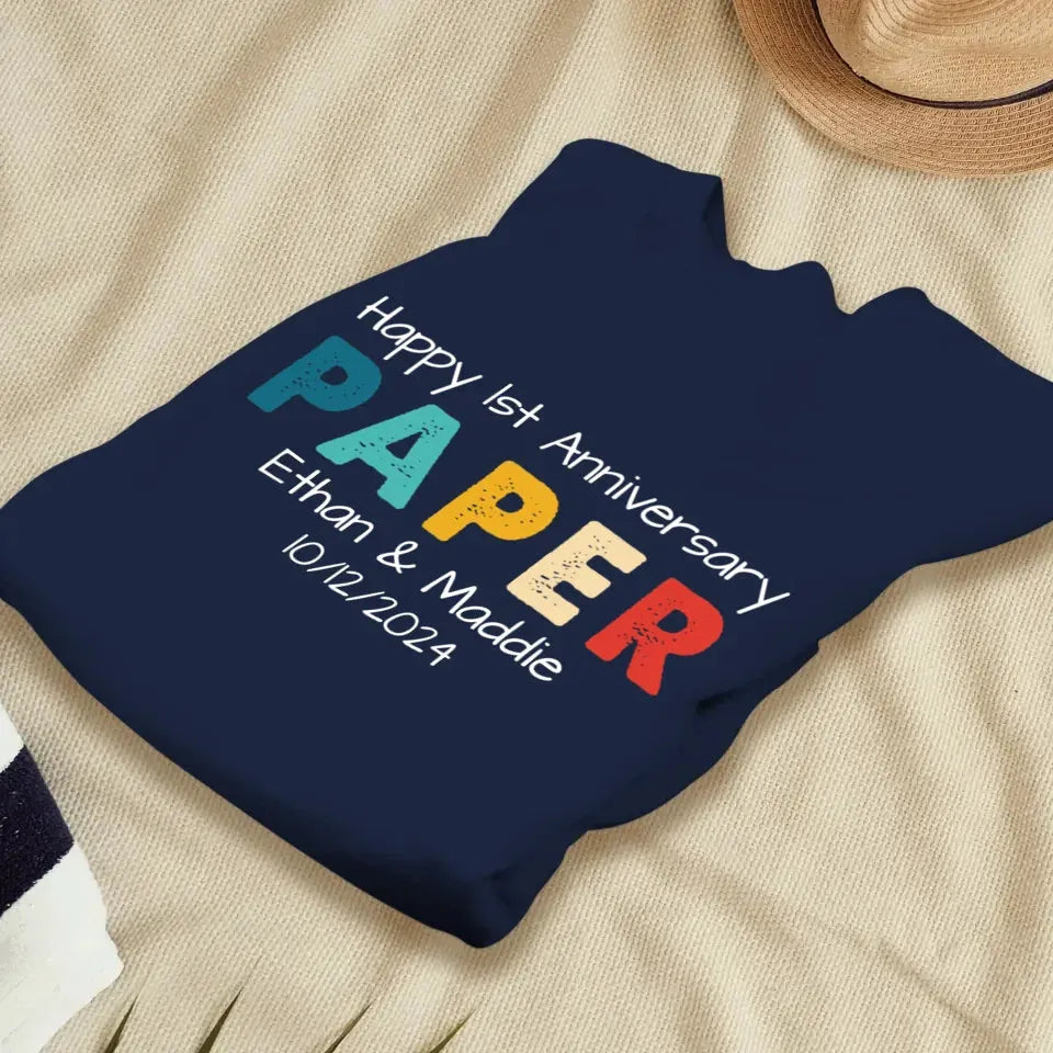 Happy Anniversary Paper: Our Special Story - Personalized Gifts For Couples - Unisex Sweater