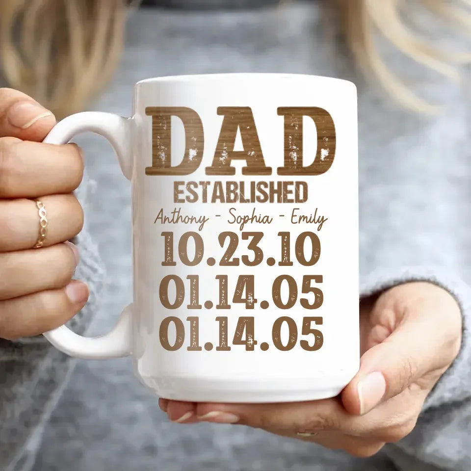 Dad Established: A Legacy Of Love And Strength - Personalized Gifts For Dad - Mug