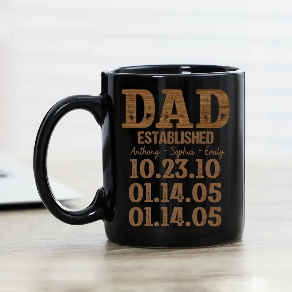 Dad Established: A Legacy Of Love And Strength - Personalized Gifts For Dad - Mug