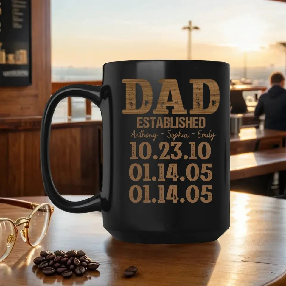 Dad Established: A Legacy Of Love And Strength - Personalized Gifts For Dad - Mug