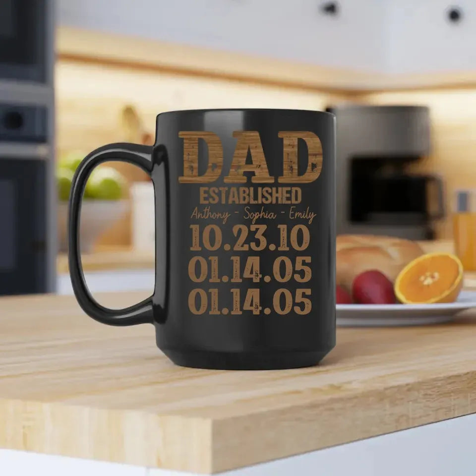 Dad Established: A Legacy Of Love And Strength - Personalized Gifts For Dad - Mug