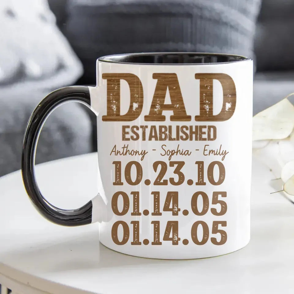 Dad Established: A Legacy Of Love And Strength - Personalized Gifts For Dad - Mug