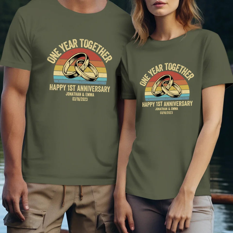 Celebrating Another Year Together: Happy Anniversary - Personalized Gifts For Couples - Unisex T-Shirt