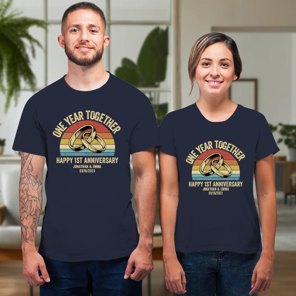 Celebrating Another Year Together: Happy Anniversary - Personalized Gifts For Couples - Unisex T-Shirt