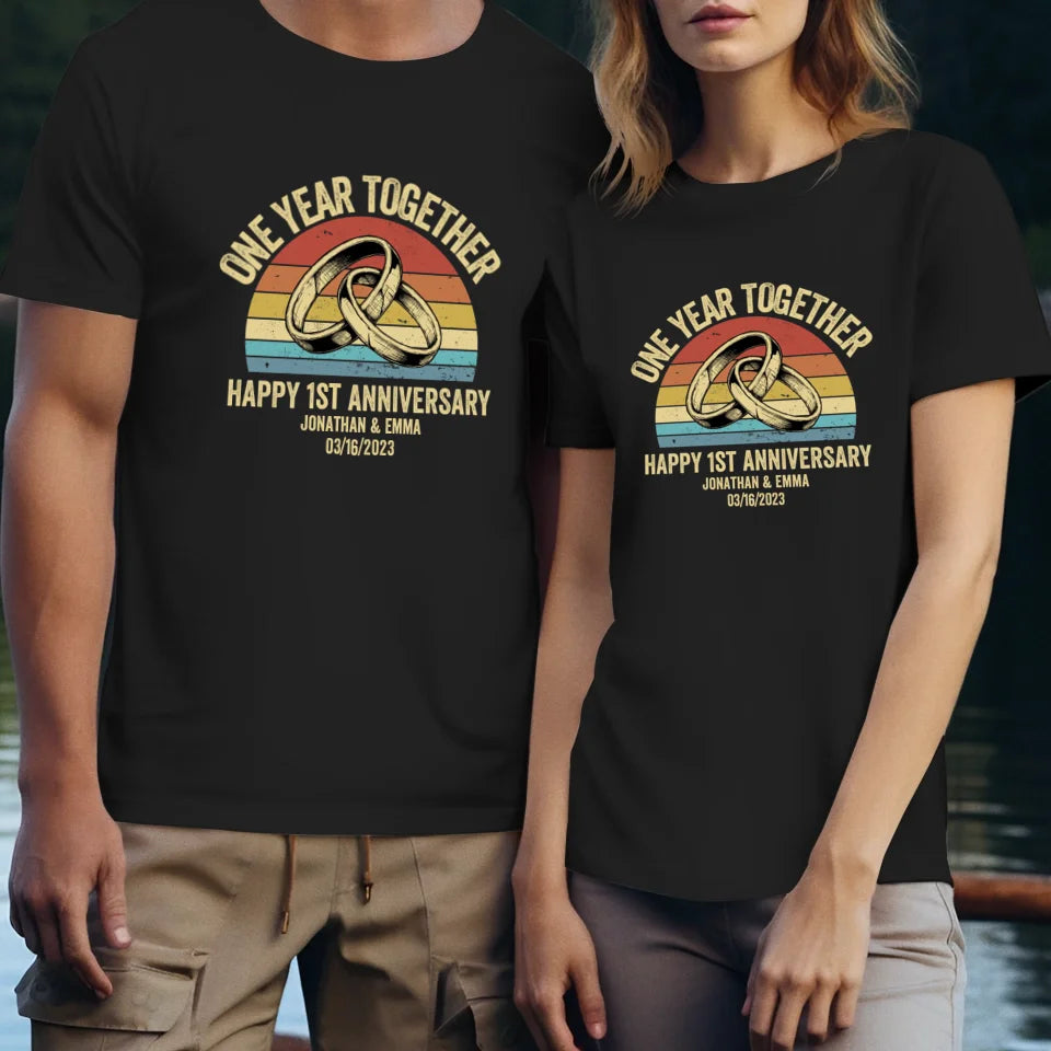 Celebrating Another Year Together: Happy Anniversary - Personalized Gifts For Couples - Unisex T-Shirt