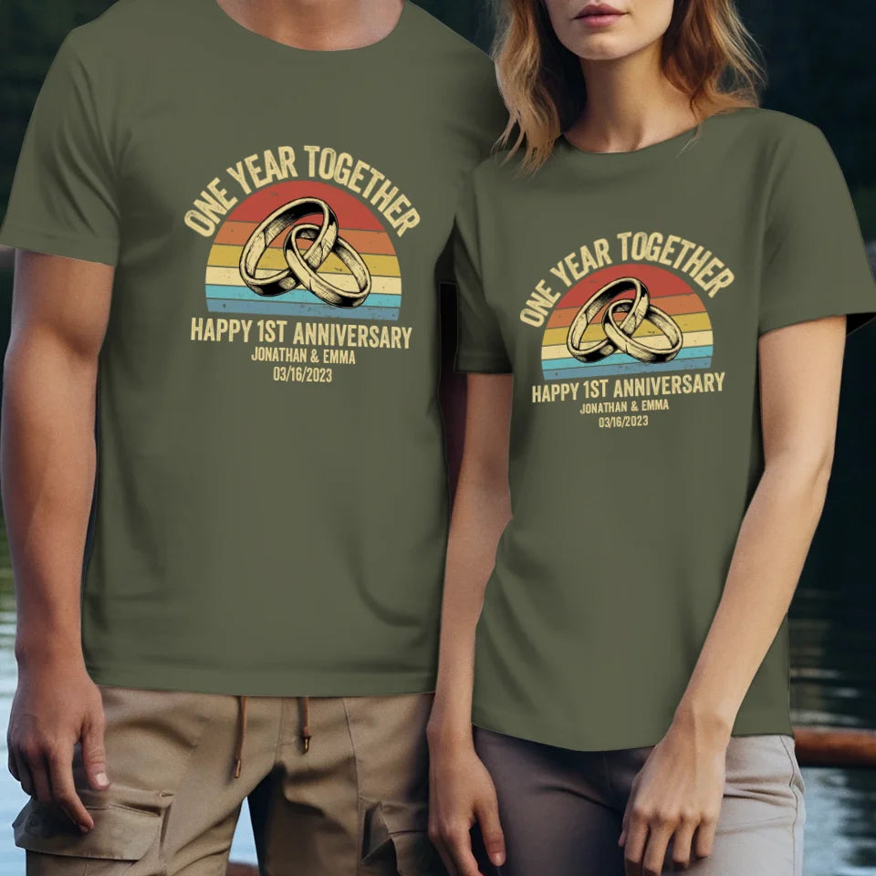 Celebrating Another Year Together: Happy Anniversary - Personalized Gifts For Couples - Unisex T-Shirt