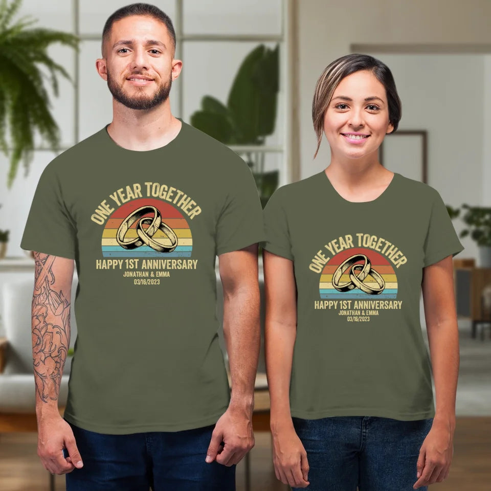 Celebrating Another Year Together: Happy Anniversary - Personalized Gifts For Couples - Unisex T-Shirt