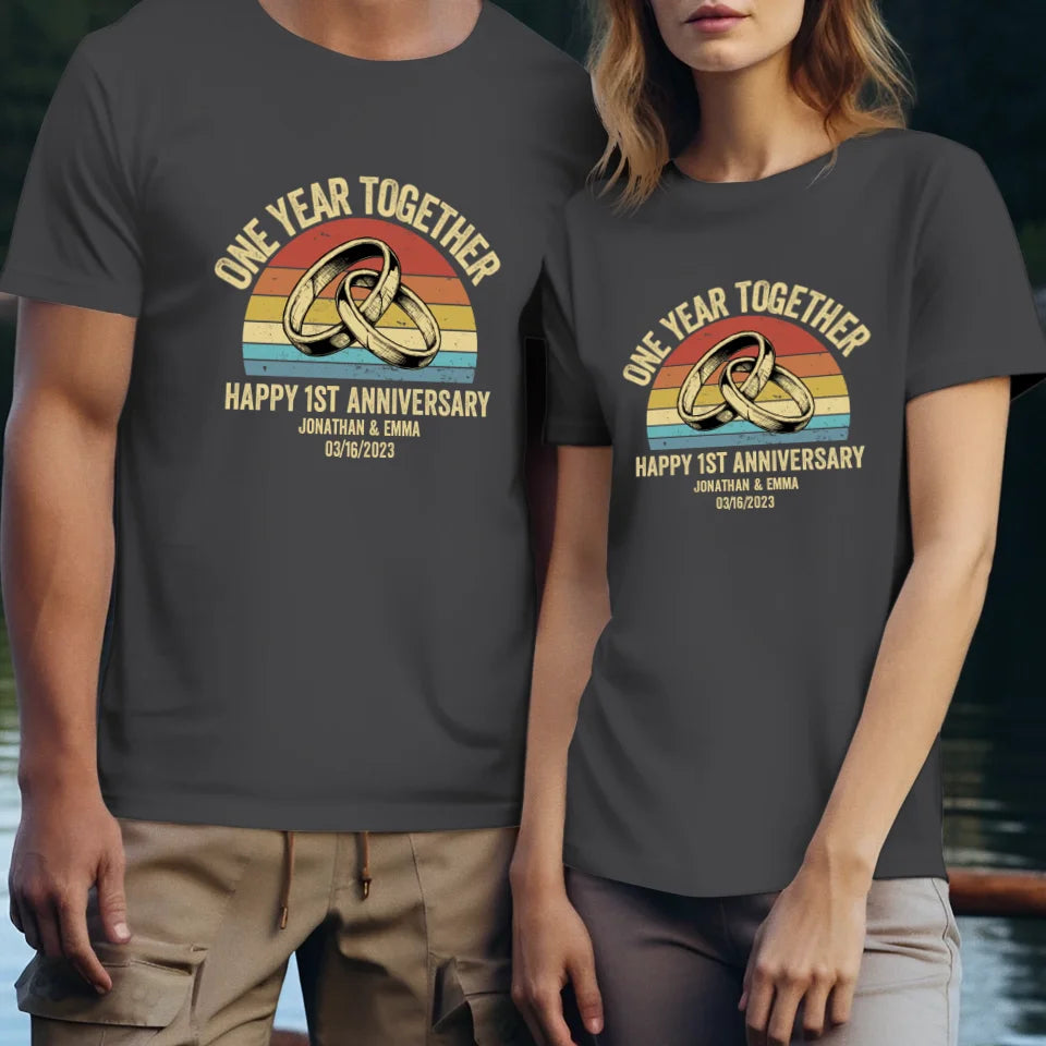 Celebrating Another Year Together: Happy Anniversary - Personalized Gifts For Couples - Unisex T-Shirt