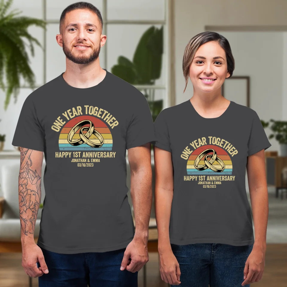 Celebrating Another Year Together: Happy Anniversary - Personalized Gifts For Couples - Unisex T-Shirt