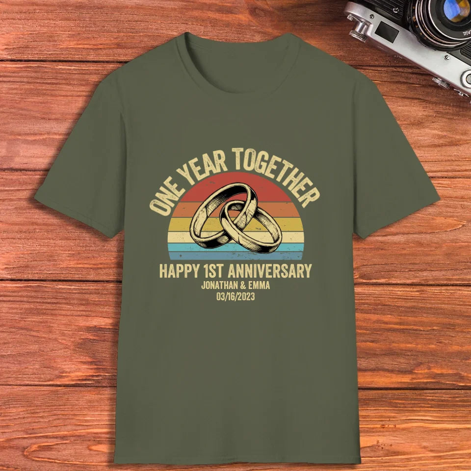 Celebrating Another Year Together: Happy Anniversary - Personalized Gifts For Couples - Unisex T-Shirt